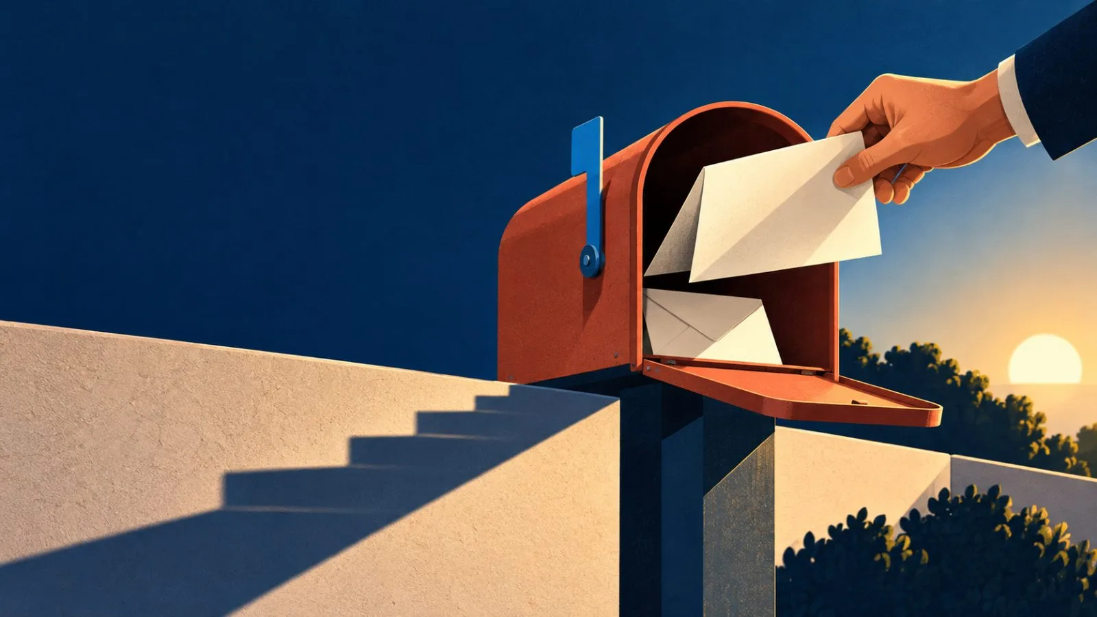 An unmarked notice is lifted from a residential mailbox. / TokenPost.ai