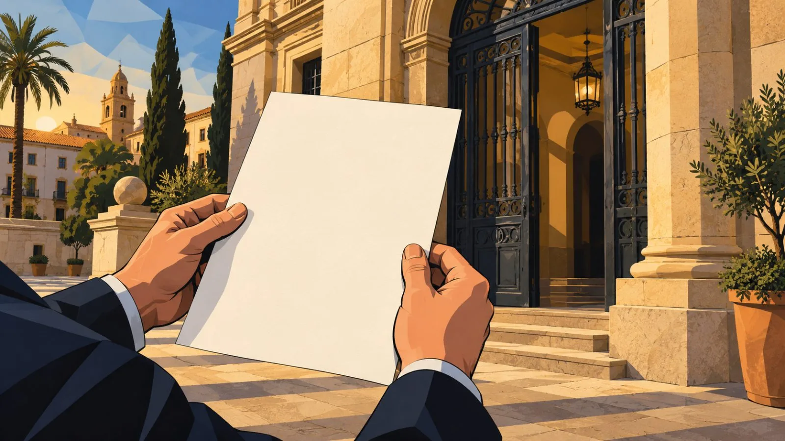 Hands reviewing an authorization document outside a government office / TokenPost.ai