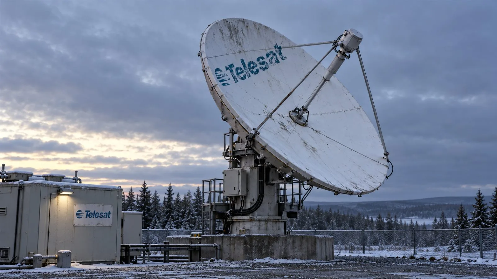 A satellite dish points toward the gray dawn sky. / TokenPost.ai