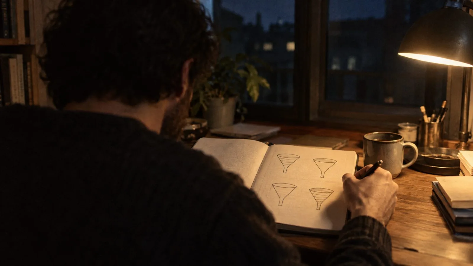 Anonymous researcher studies a blank notebook in a quiet room / TokenPost.ai