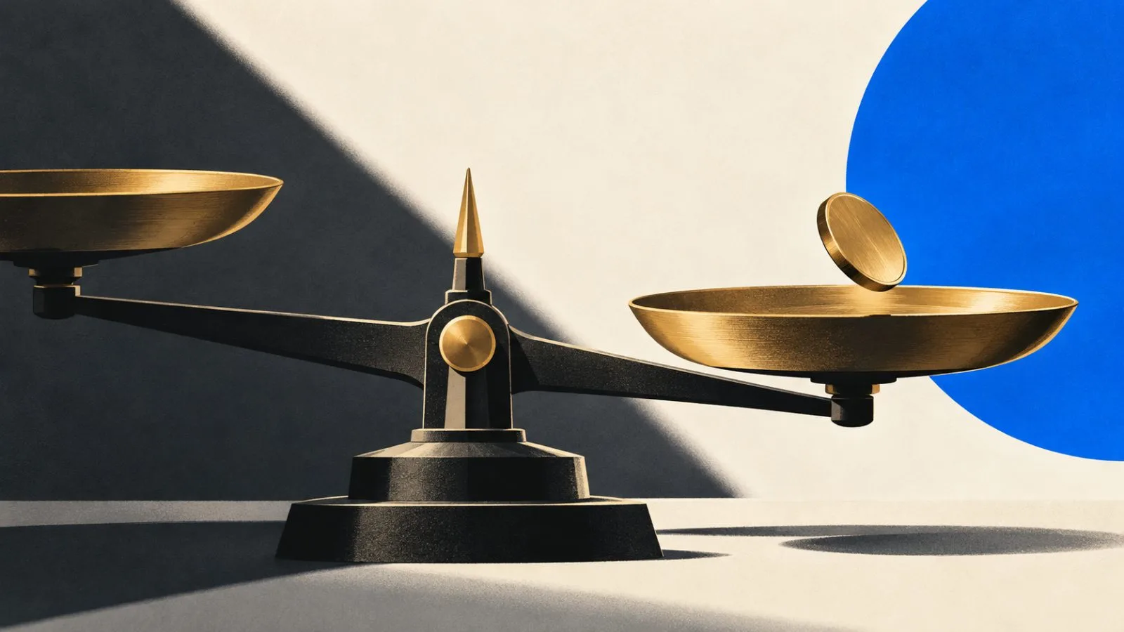 A brass disc rests on the pan of a precision balance / TokenPost.ai