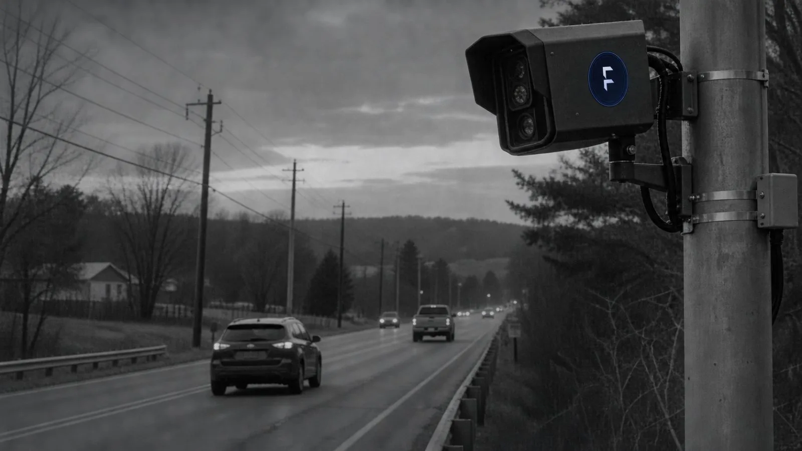 Roadside surveillance camera overlooking passing vehicles / TokenPost.ai