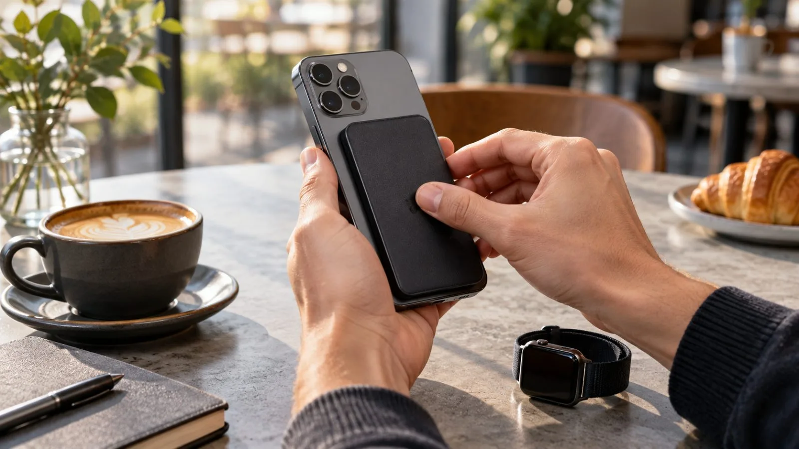 A compact magnetic accessory rests beside a wrist-worn device / TokenPost.ai