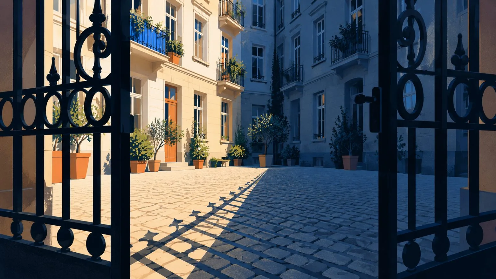 Berlin apartment buildings stand beyond a half-open courtyard gate. / TokenPost.ai