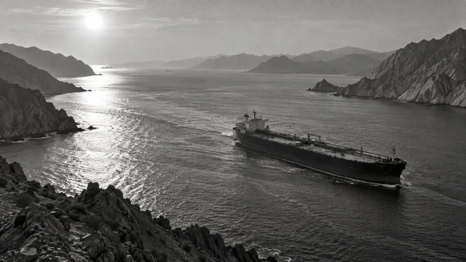 Oil tanker navigating the Strait of Hormuz at sunrise / TokenPost.ai