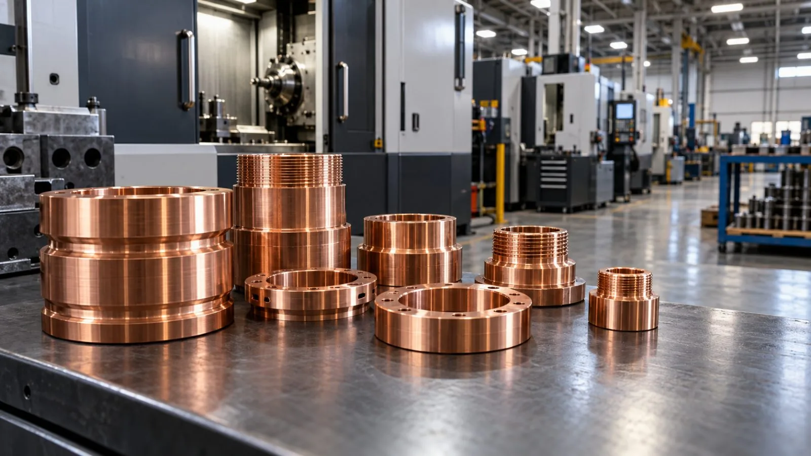 Copper alloy components sit beside industrial machining equipment / TokenPost.ai