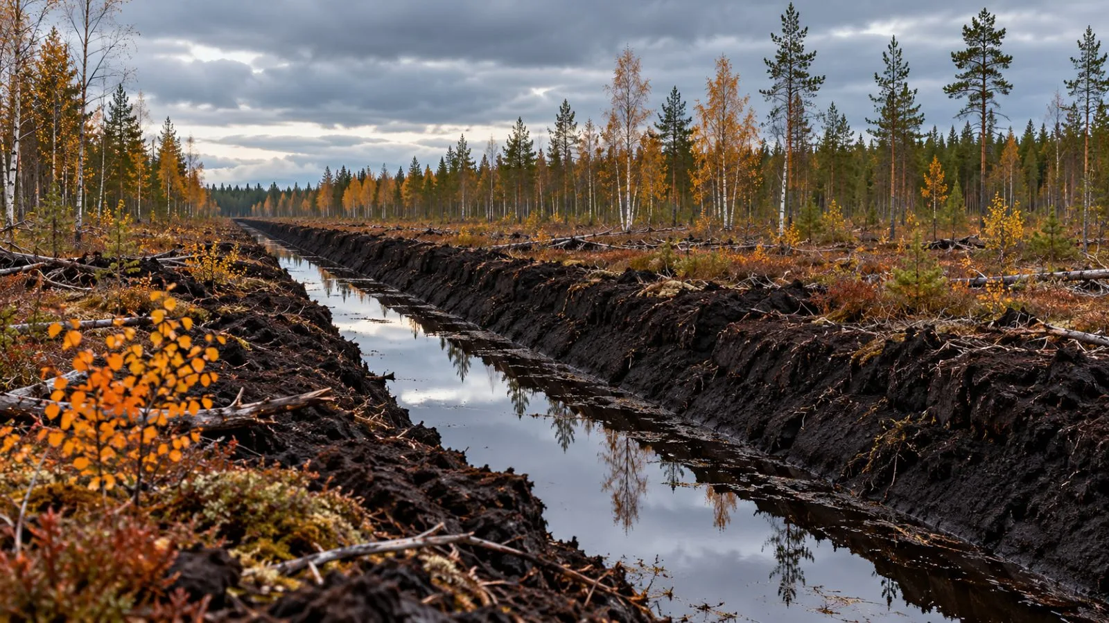 A drainage ditch crosses a quiet clearing near Muhos / TokenPost.ai