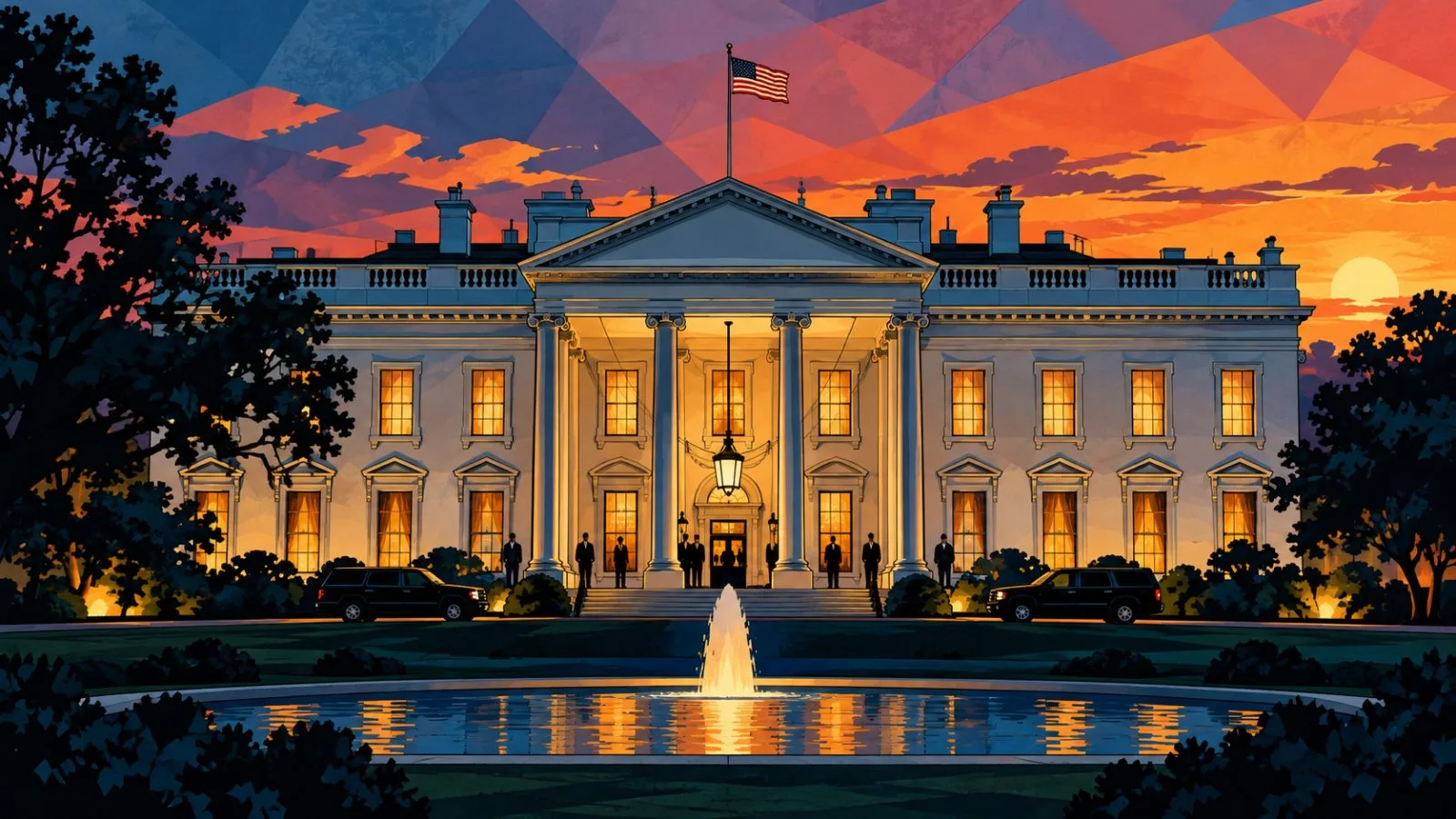 The White House glows after an evening policy meeting / TokenPost.ai