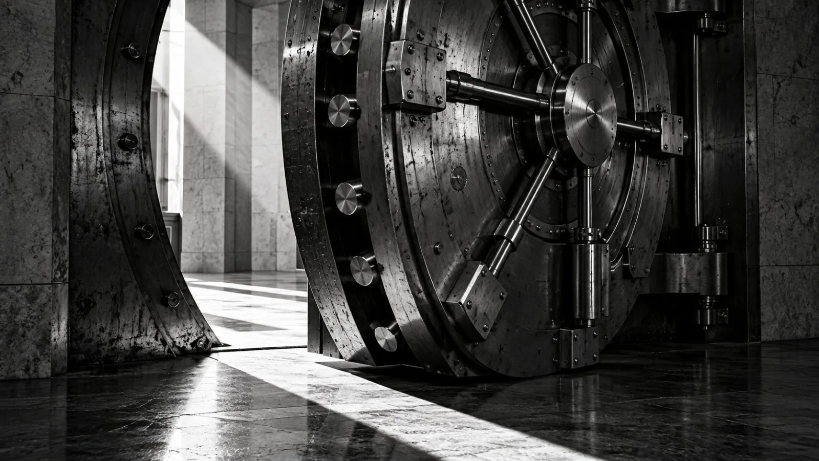 A steel vault door stands open in morning light. / TokenPost.ai