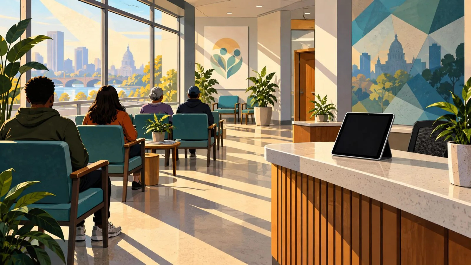 A tablet rests at the reception counter of a city health clinic / TokenPost.ai