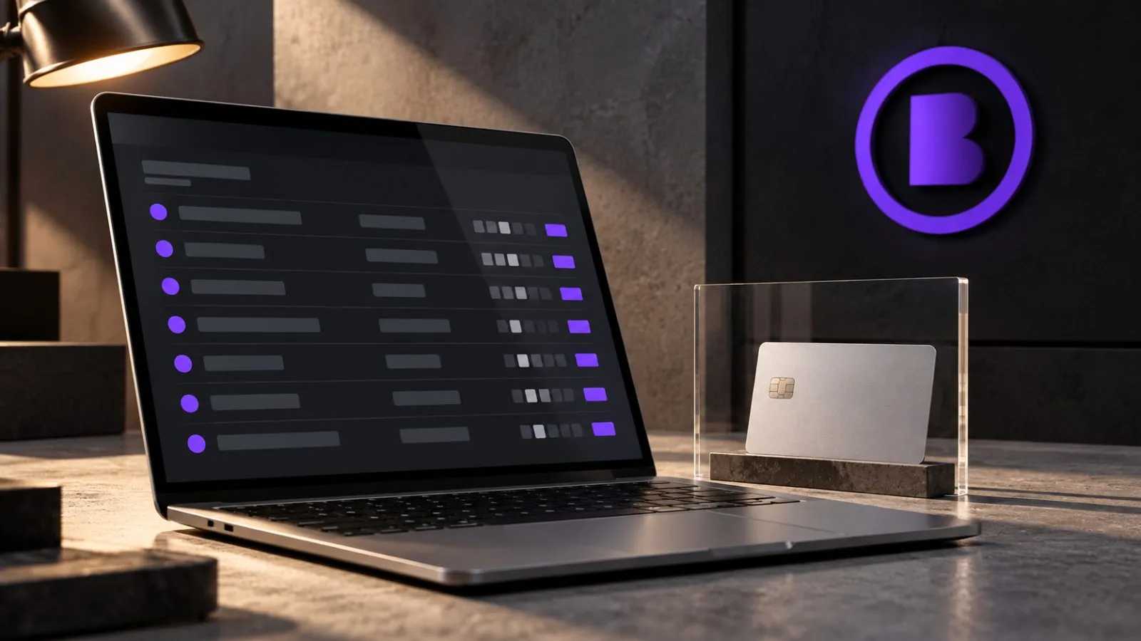A registry grid and payment card sit across an acrylic divider. / TokenPost.ai