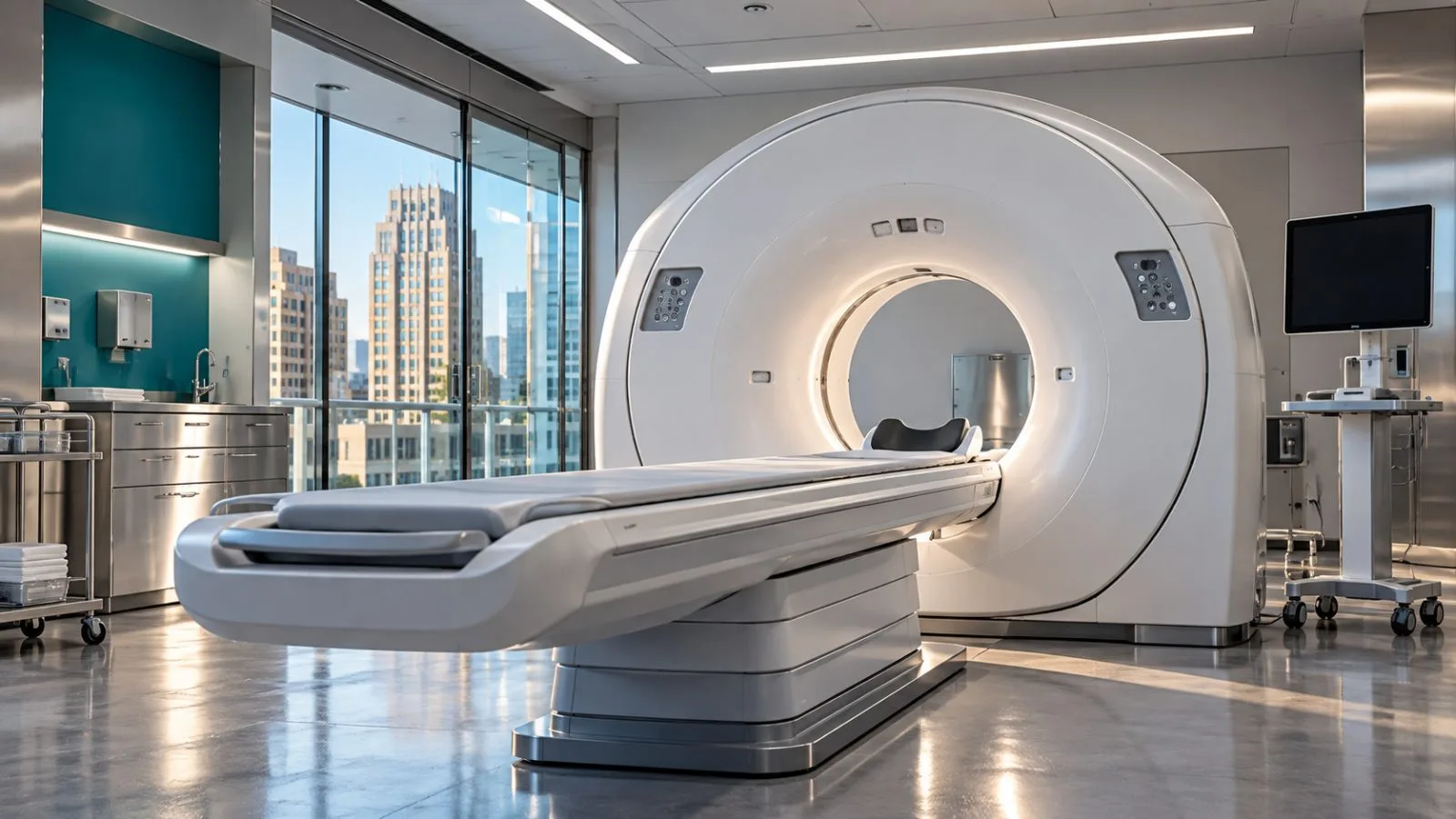 A CT scanner stands in an empty diagnostic imaging room / TokenPost.ai
