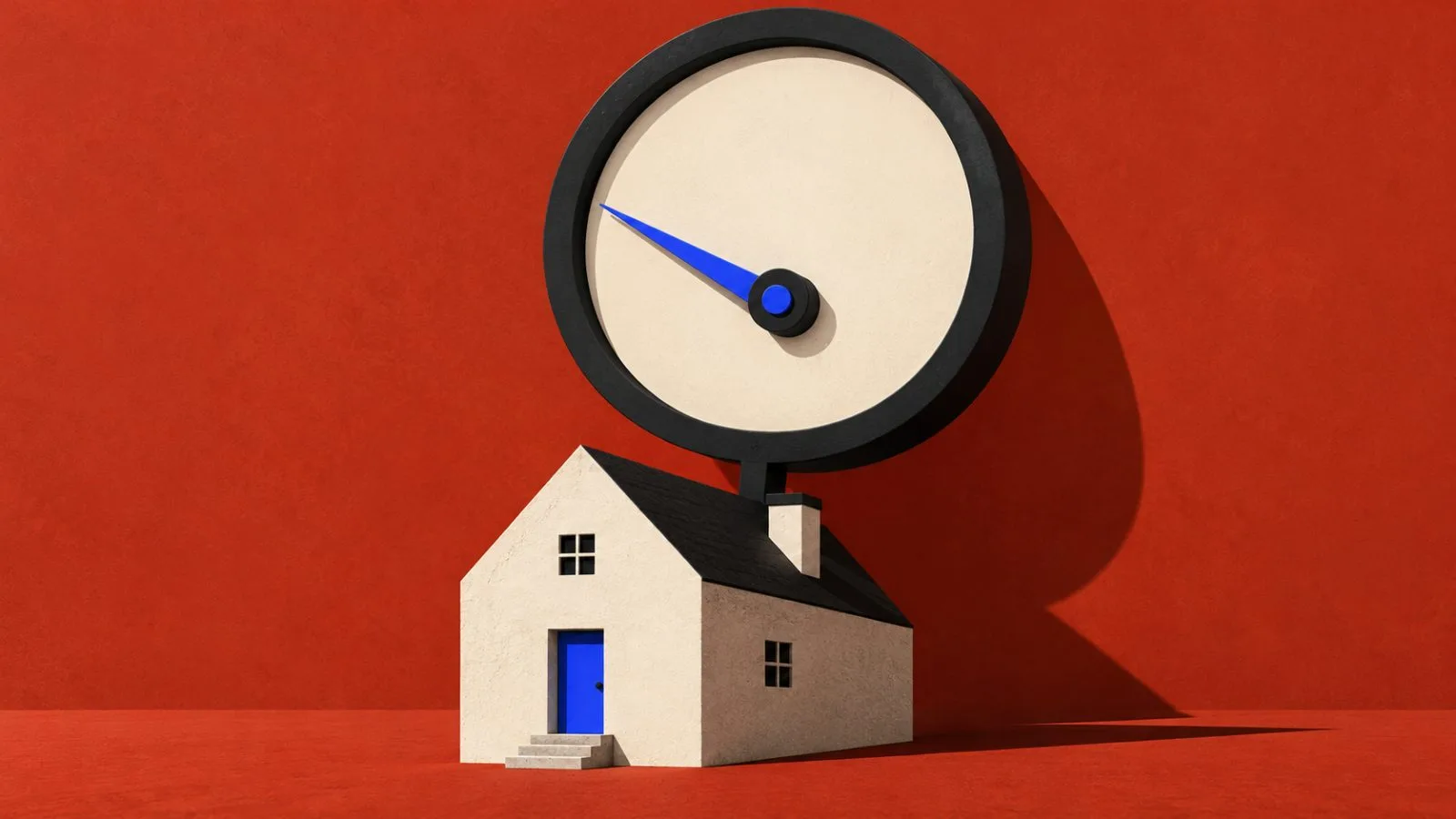 A plaster house sits beneath a downward-pointing gauge needle / TokenPost.ai