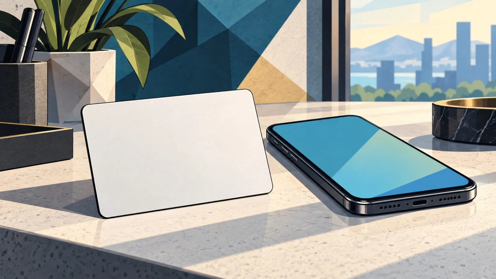 Blank payment card beside a smartphone on a clean counter / TokenPost.ai