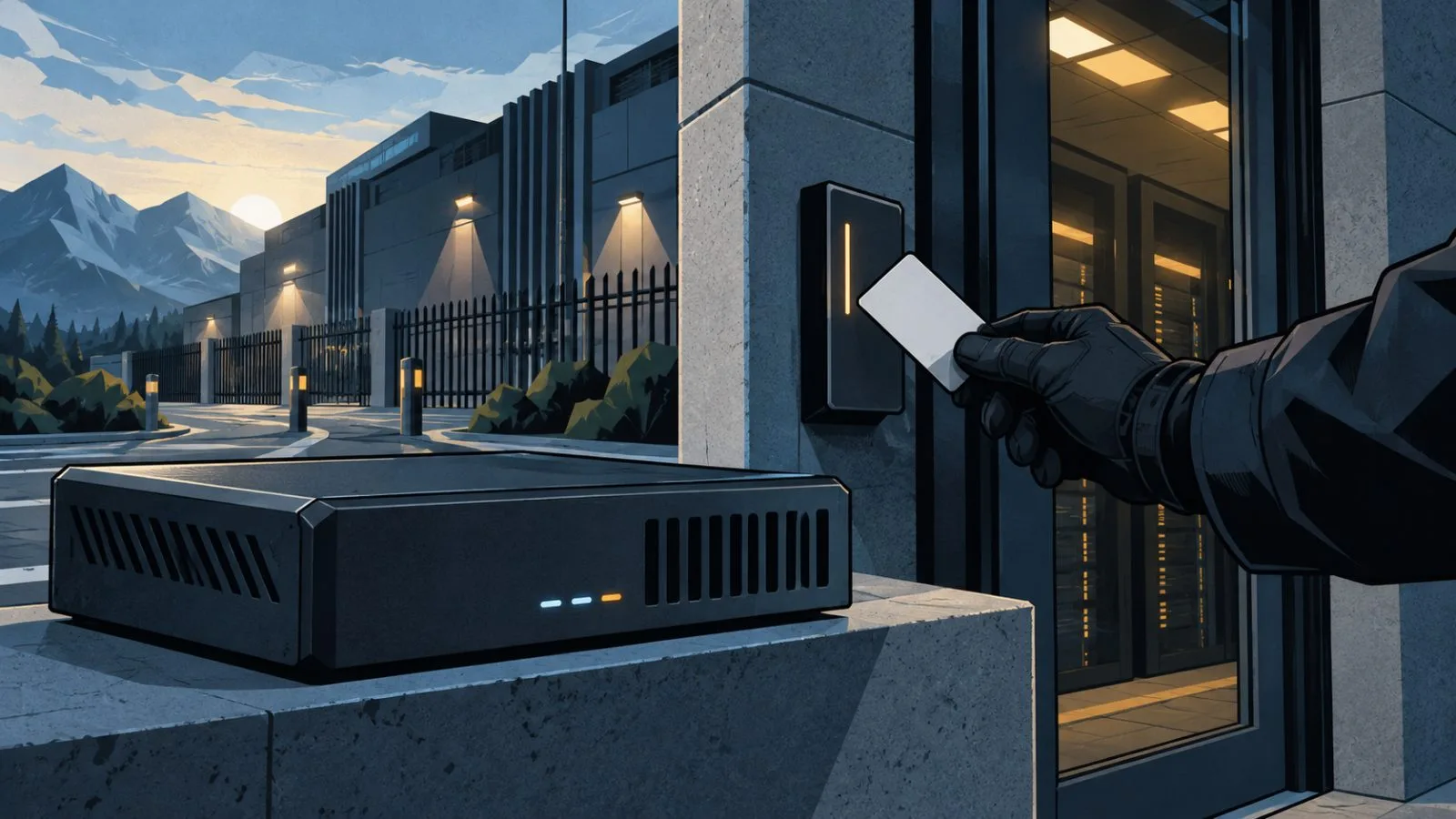 Network gateway appliance beside a secured facility entrance / TokenPost.ai