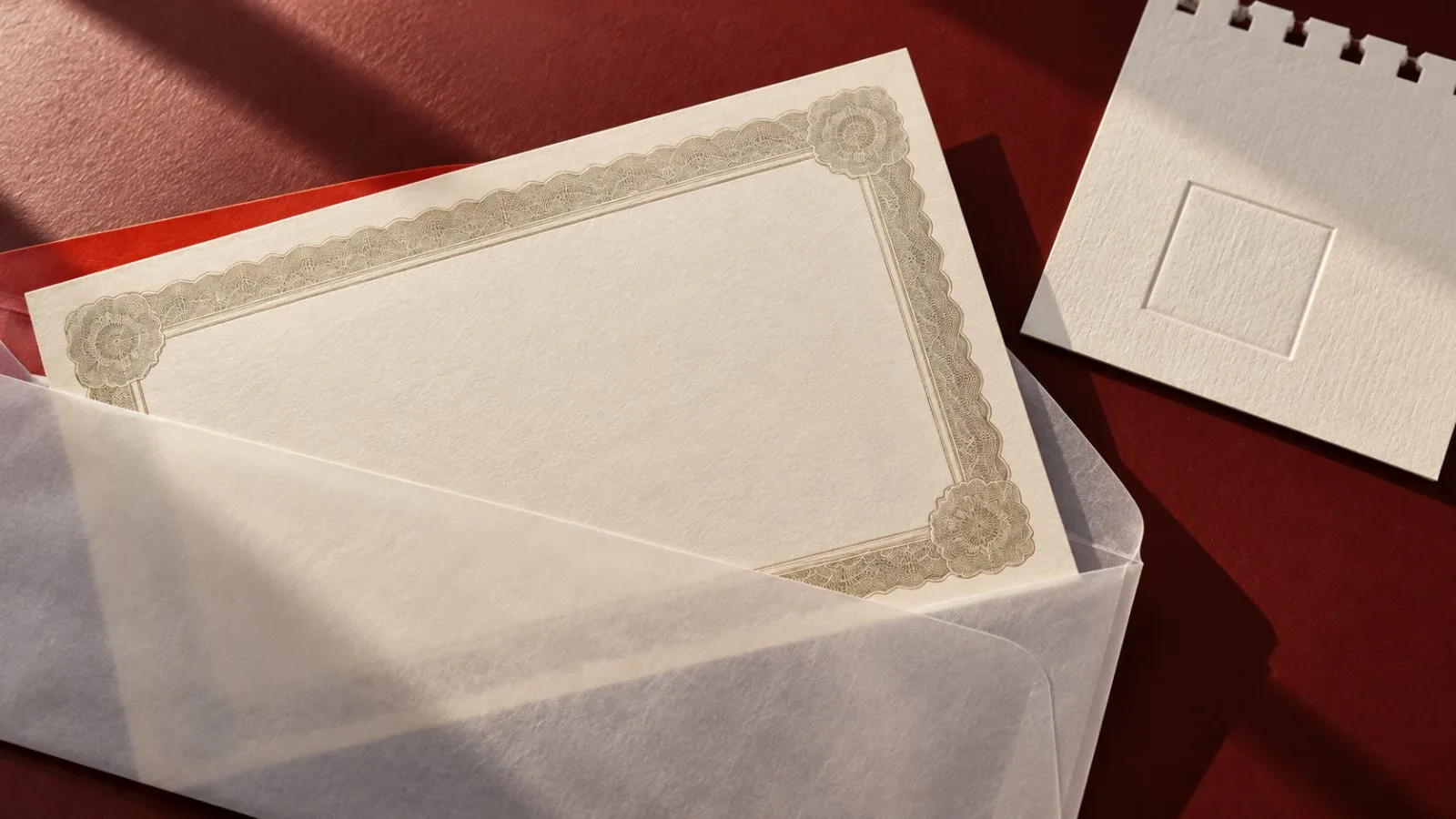 A blank share certificate rests beside a calendar square / TokenPost.ai