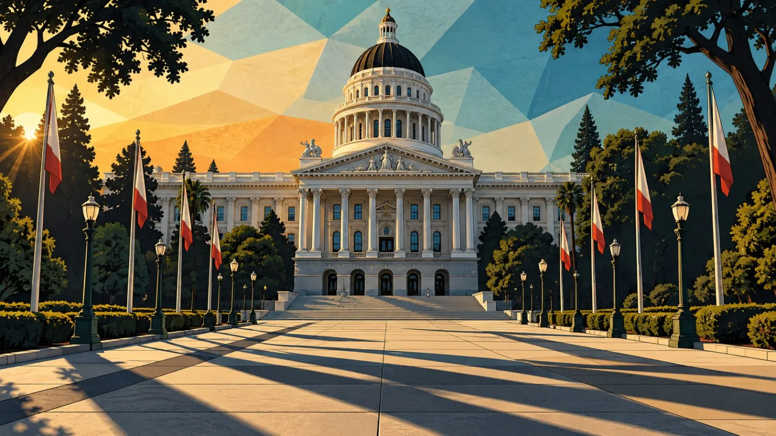 California State Capitol steps in late afternoon sunlight / TokenPost.ai