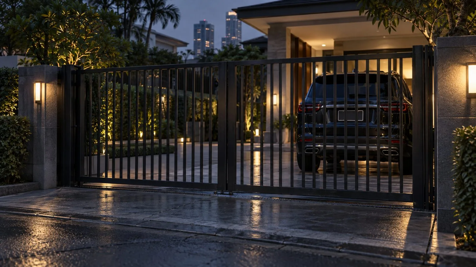 A dark SUV sits behind the gates of a Bangkok residence / TokenPost.ai