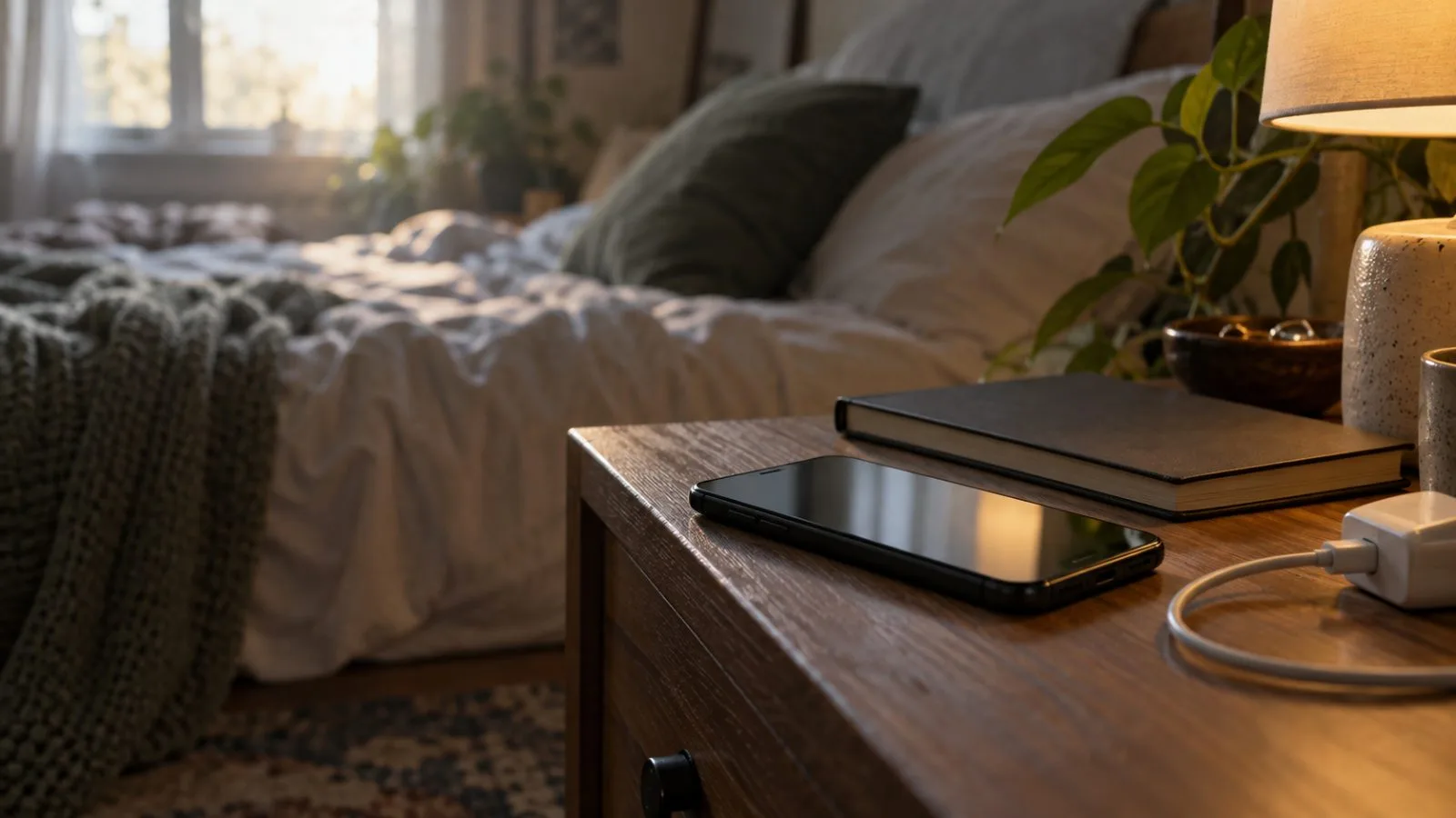 An iPhone rests beside a notebook in dim nighttime light / TokenPost.ai
