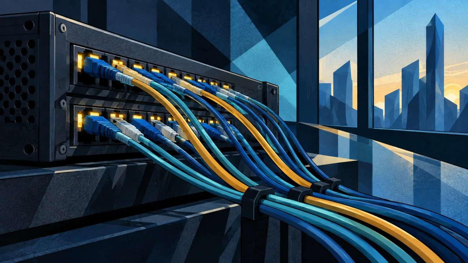 Fiber-optic cables connected to compact networking hardware / TokenPost.ai