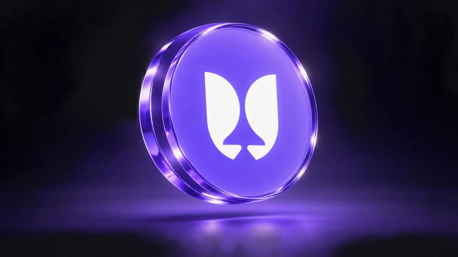 Metal token and key displayed inside a glass case / TokenPost.ai