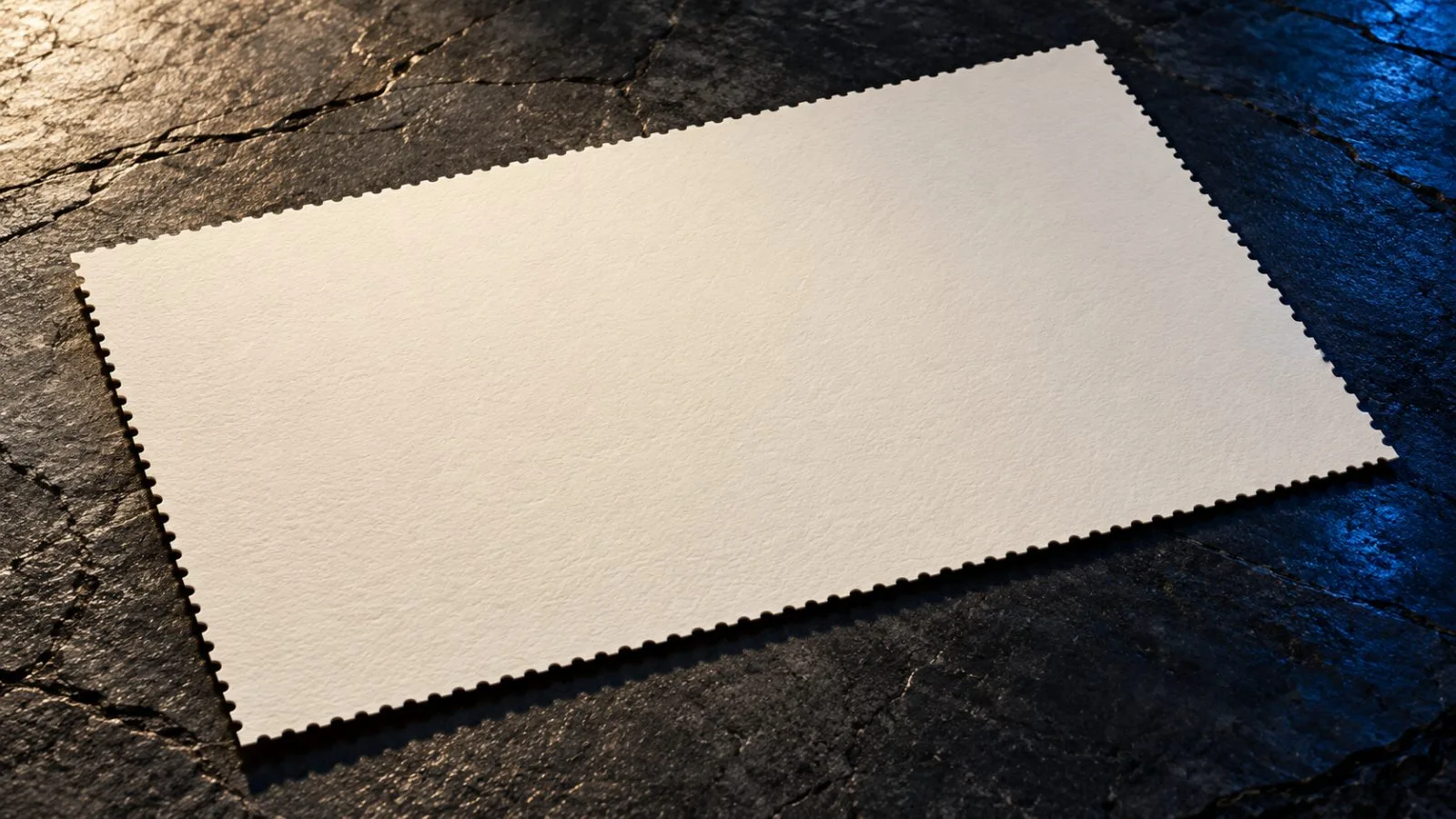 A blank share certificate rests on a charcoal stone surface / TokenPost.ai