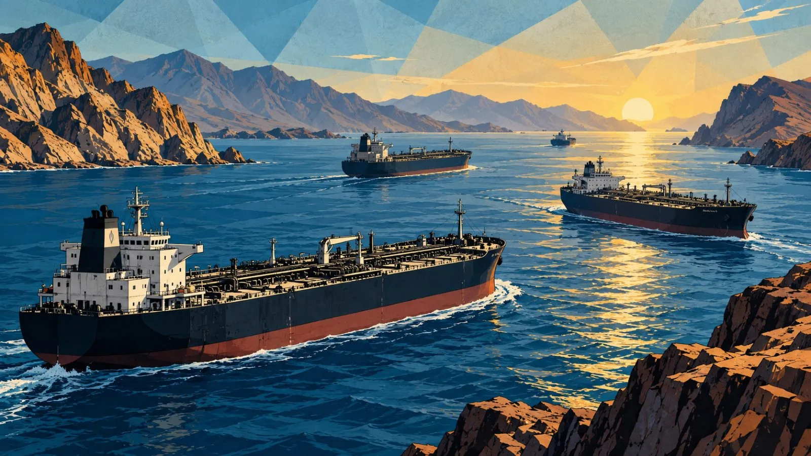 Commercial tankers pass through the Strait of Hormuz at dawn / TokenPost.ai