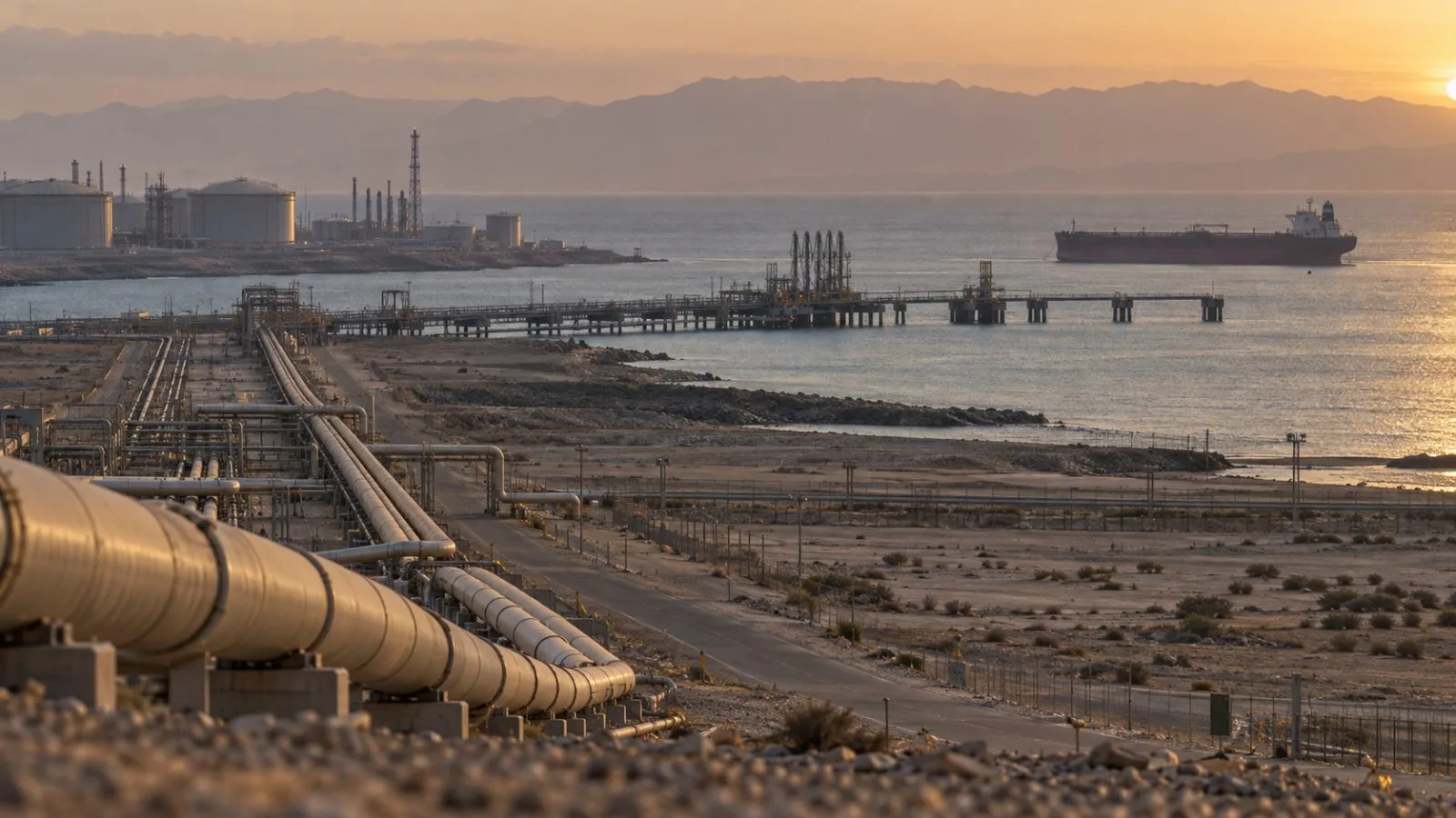 A crude pipeline approaches a quiet Red Sea terminal / TokenPost.ai