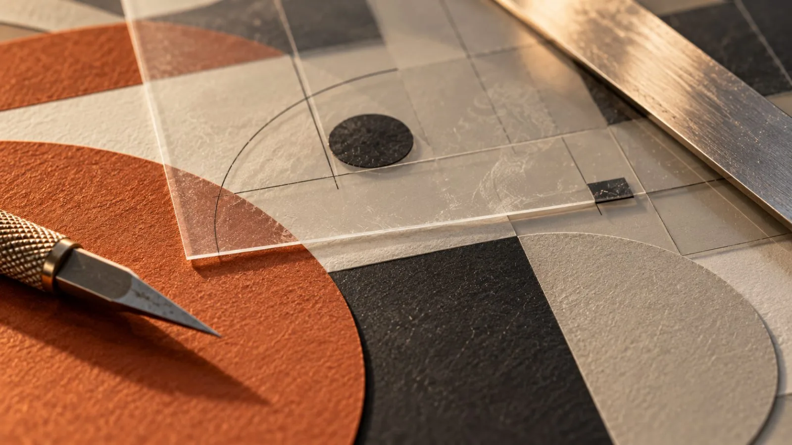 Layered paper shapes form a balanced poster composition / TokenPost.ai