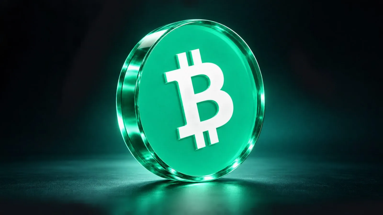 A copper-toned token rests below a translucent shelf / TokenPost.ai