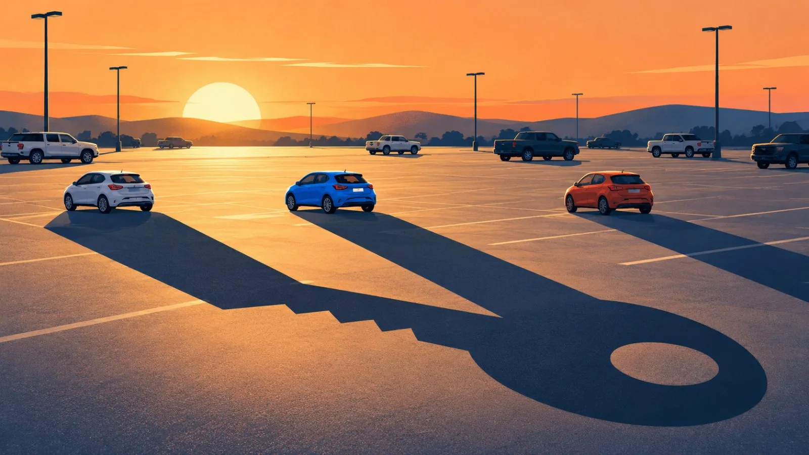 Compact cars sit ahead of larger vehicles on a dealership lot / TokenPost.ai