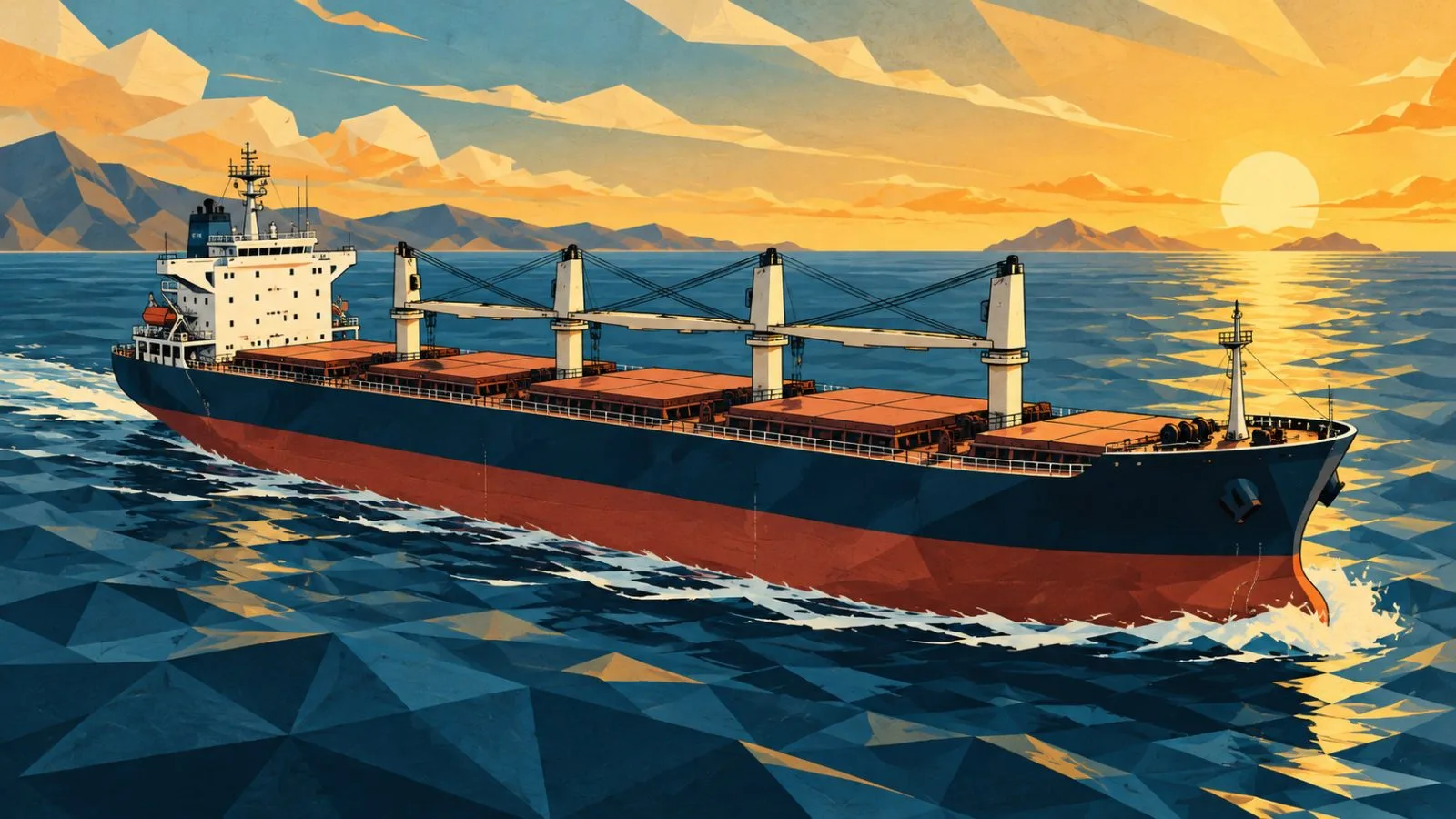 Modern bulk carrier sailing across calm open water / TokenPost.ai