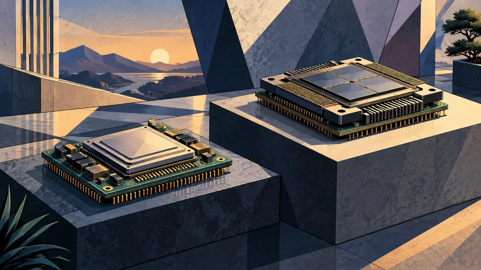 Two semiconductor packages positioned on uneven platforms / TokenPost.ai