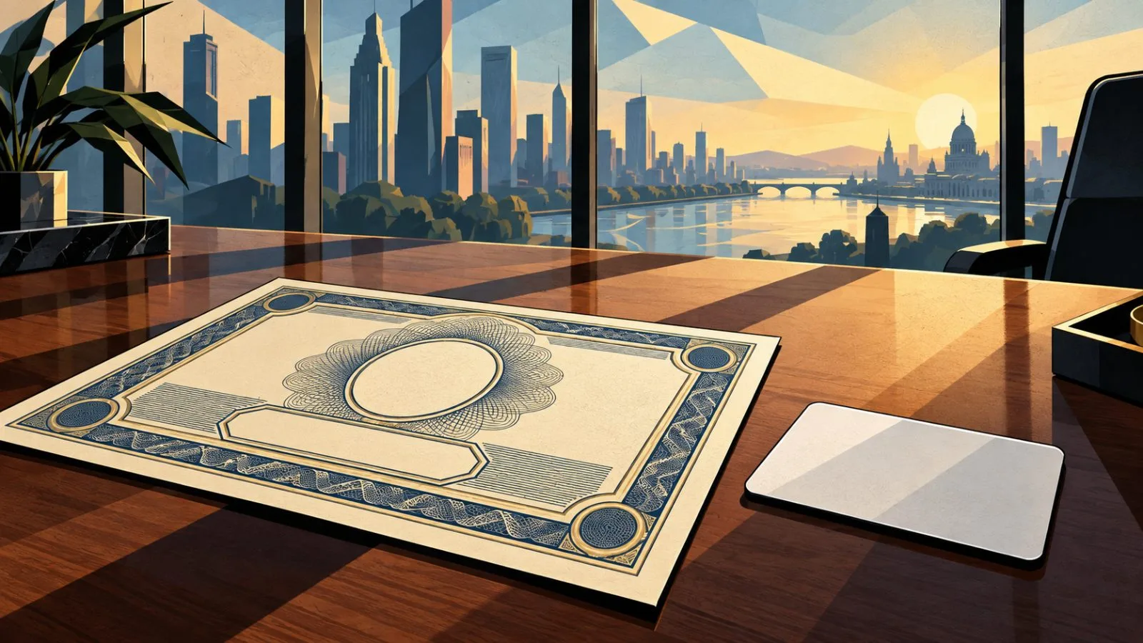 A bond certificate and payment card rest on a clearing table / TokenPost.ai