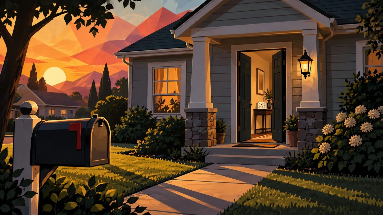 Bills rest near a modest home entrance at dusk / TokenPost.ai