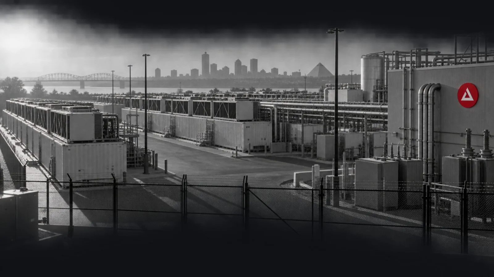 Industrial computing buildings under pale morning light / TokenPost.ai