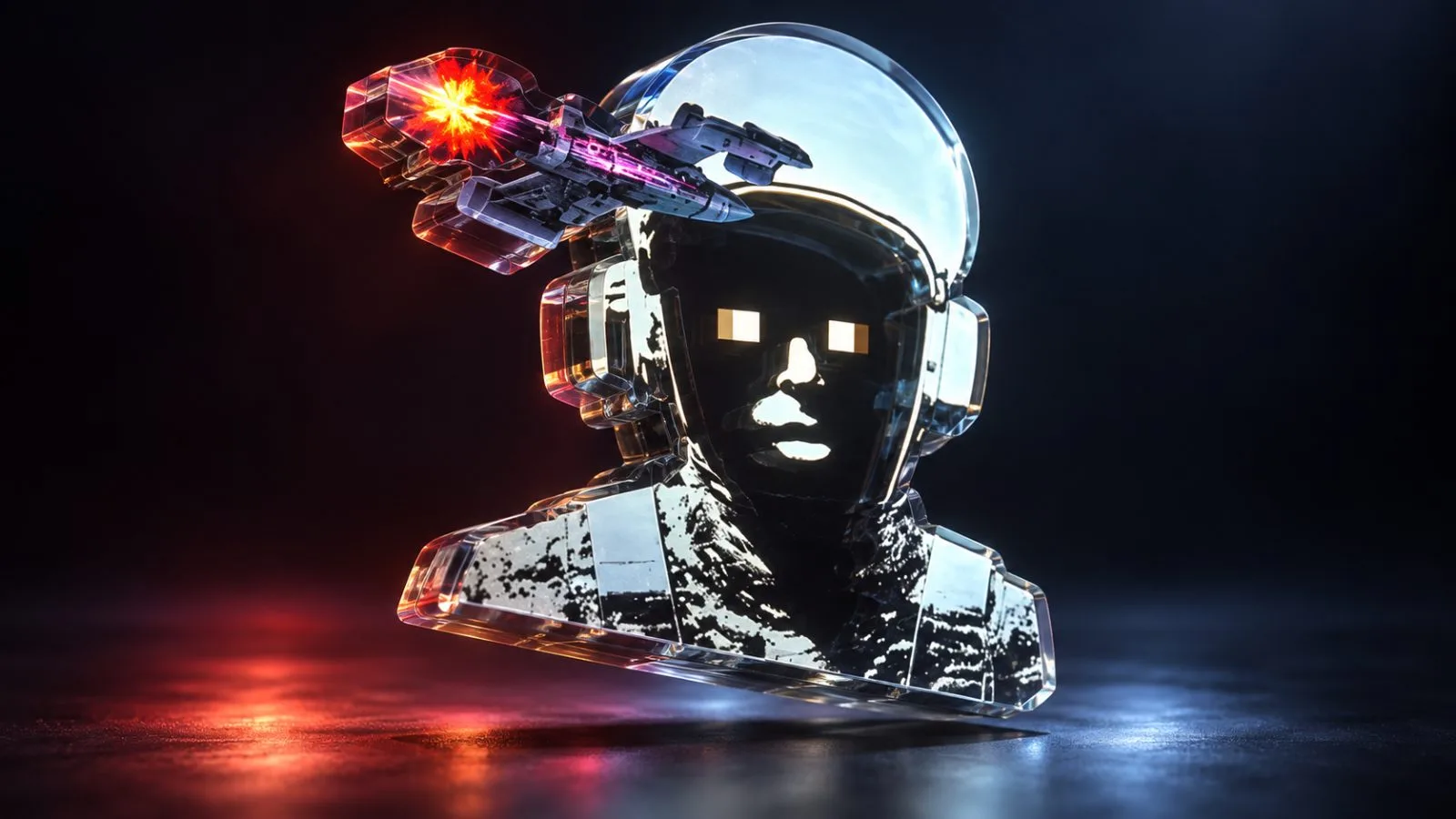 Coin-shaped token displayed inside an empty exchange lobby / TokenPost.ai