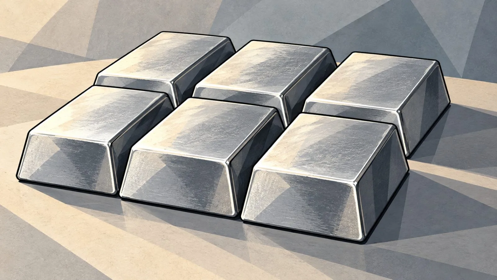 Unmarked silver blocks arranged in a measured formation / TokenPost.ai