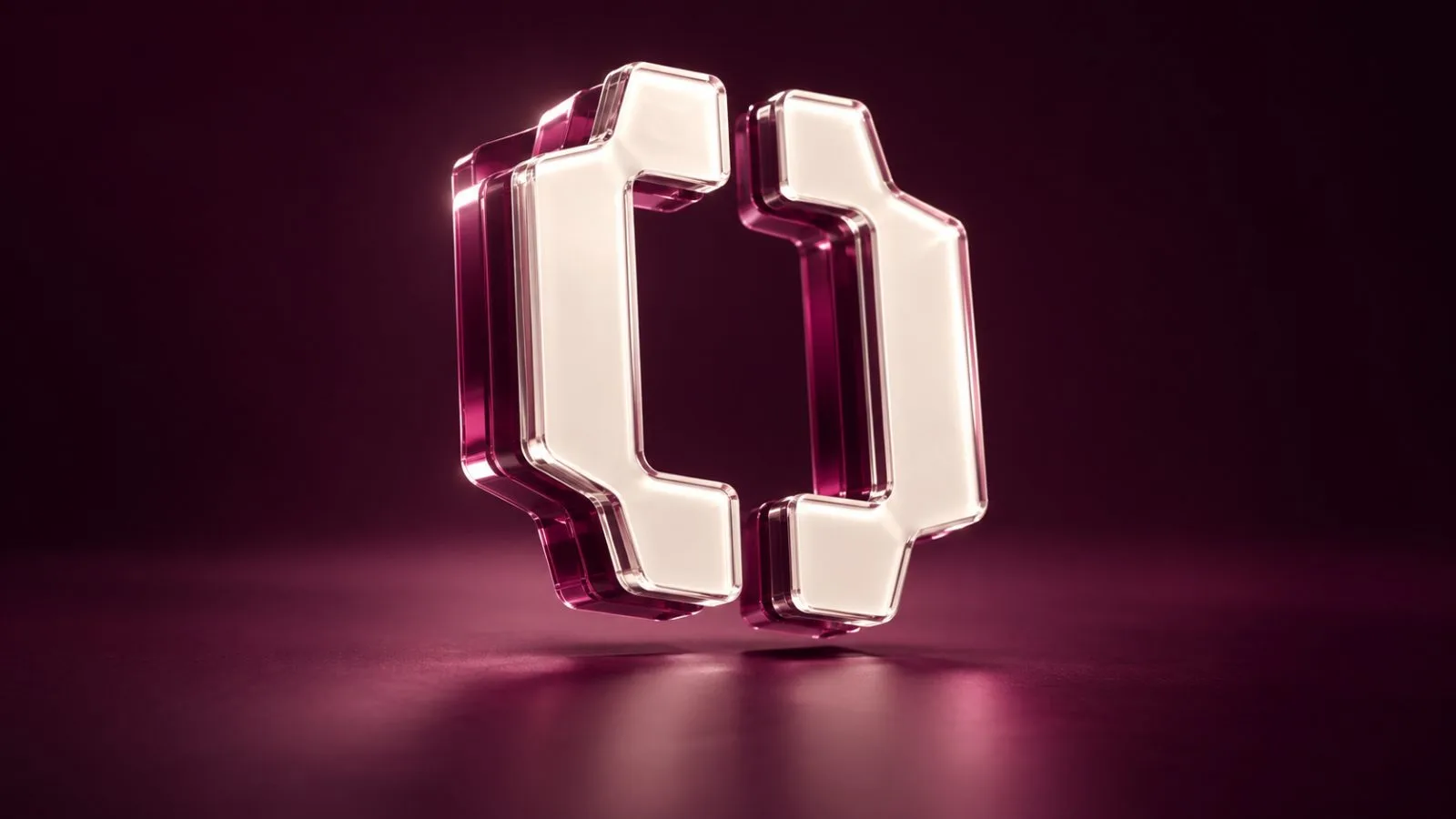 Four unmarked metal tokens arranged on a glass platform / TokenPost.ai