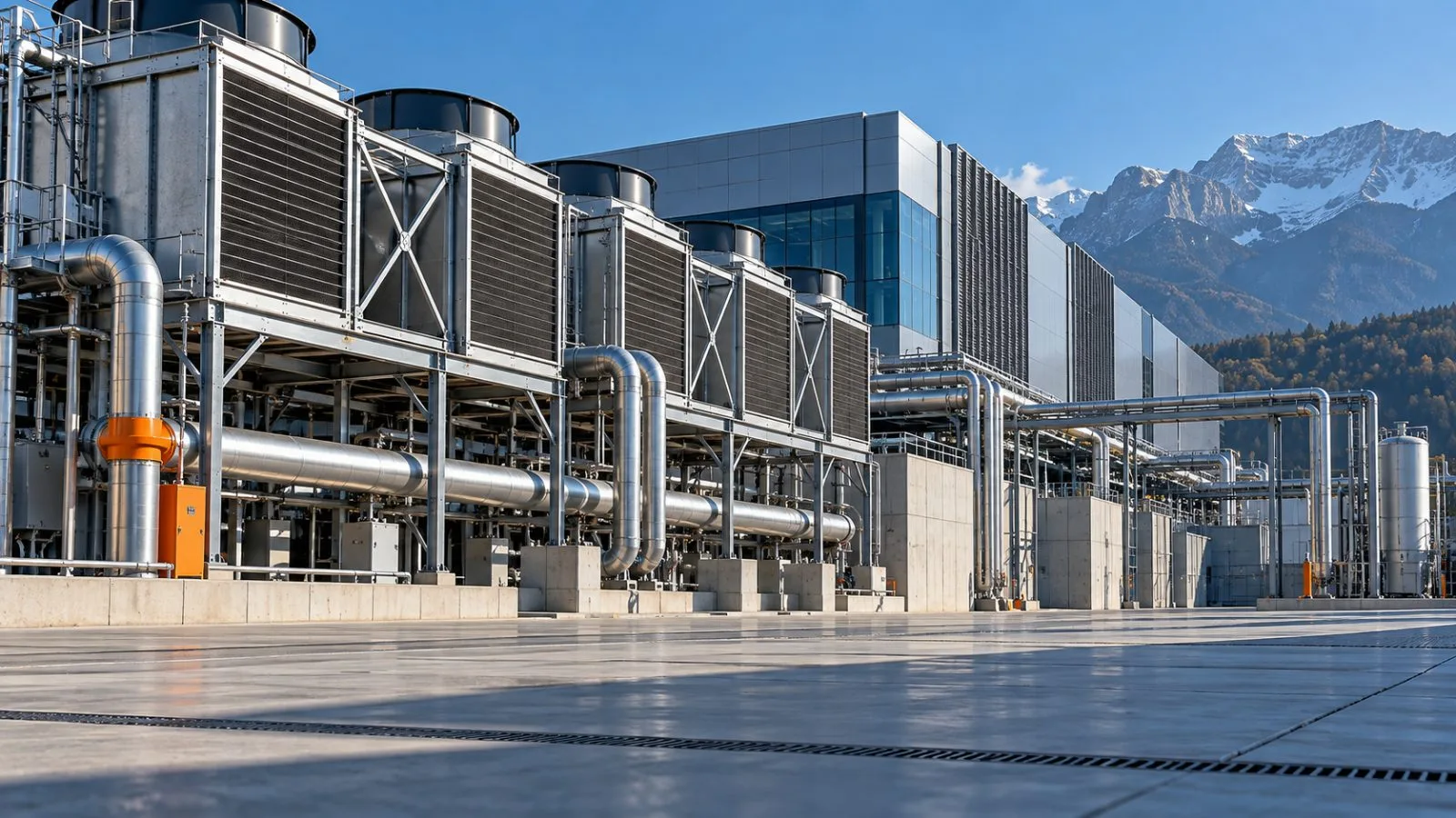 Industrial cooling units outside a quiet Grenoble data center. / TokenPost.ai