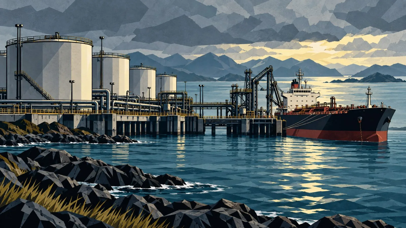 Diesel tanker beside storage tanks at an export terminal / TokenPost.ai