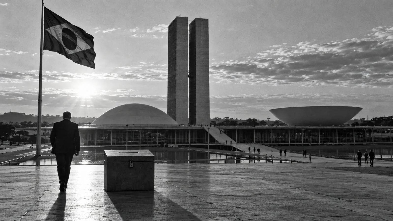 Brazilian flag and ballot box near Brasília government buildings / TokenPost.ai
