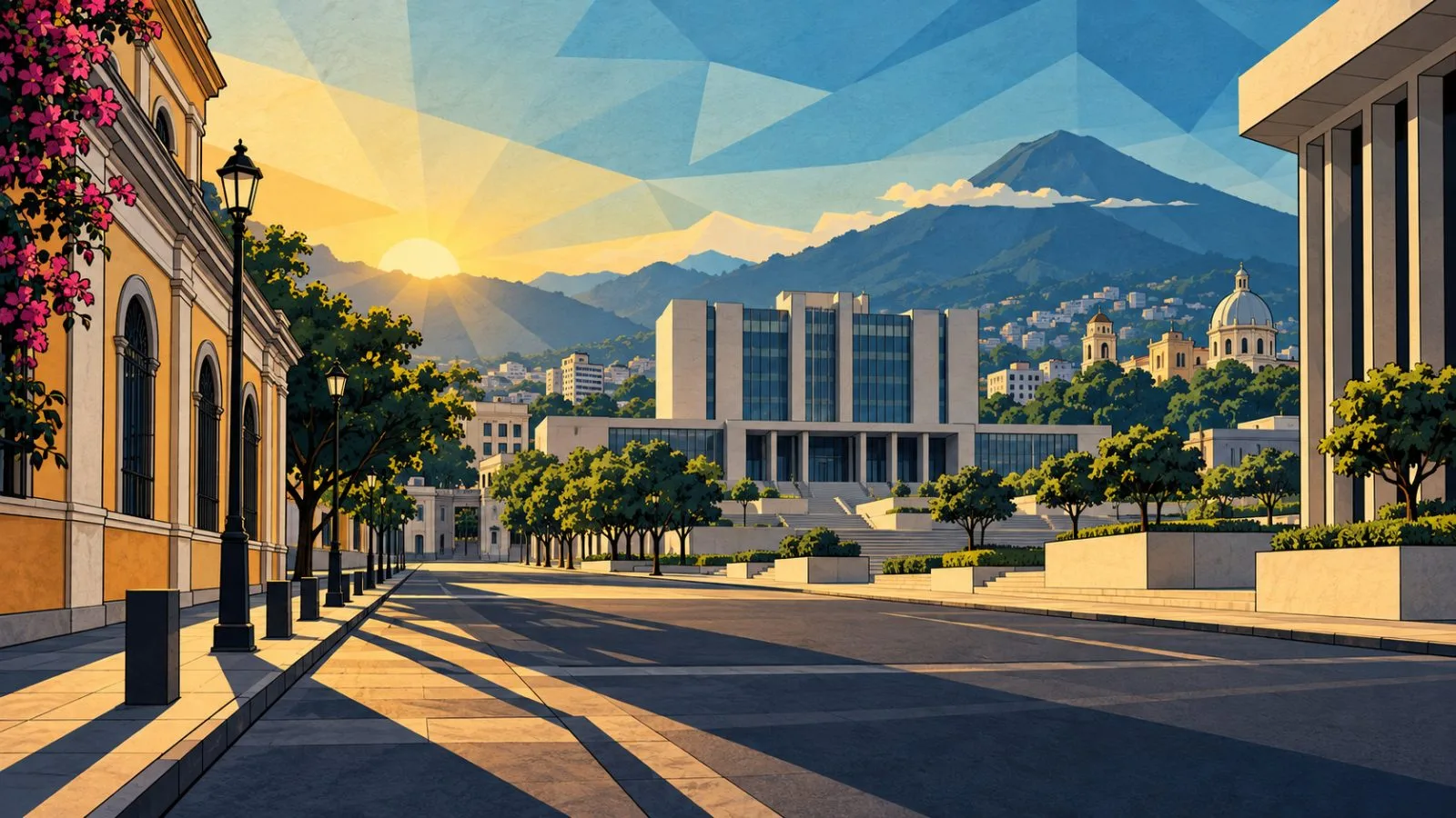 Morning light falls across a quiet street in San Salvador / TokenPost.ai