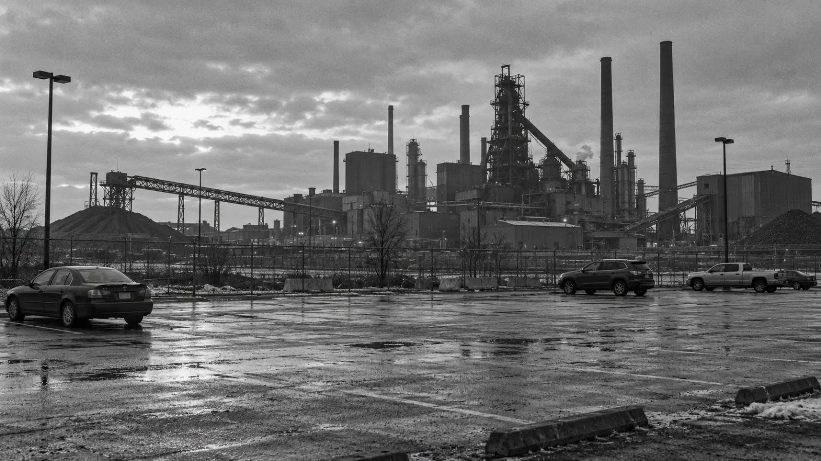 Quiet steelworks and an almost empty employee parking area / TokenPost.ai