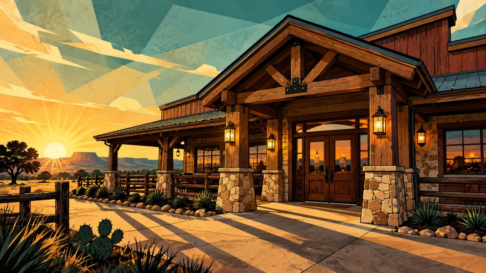 A wooden steakhouse porch catches the early morning sunlight / TokenPost.ai
