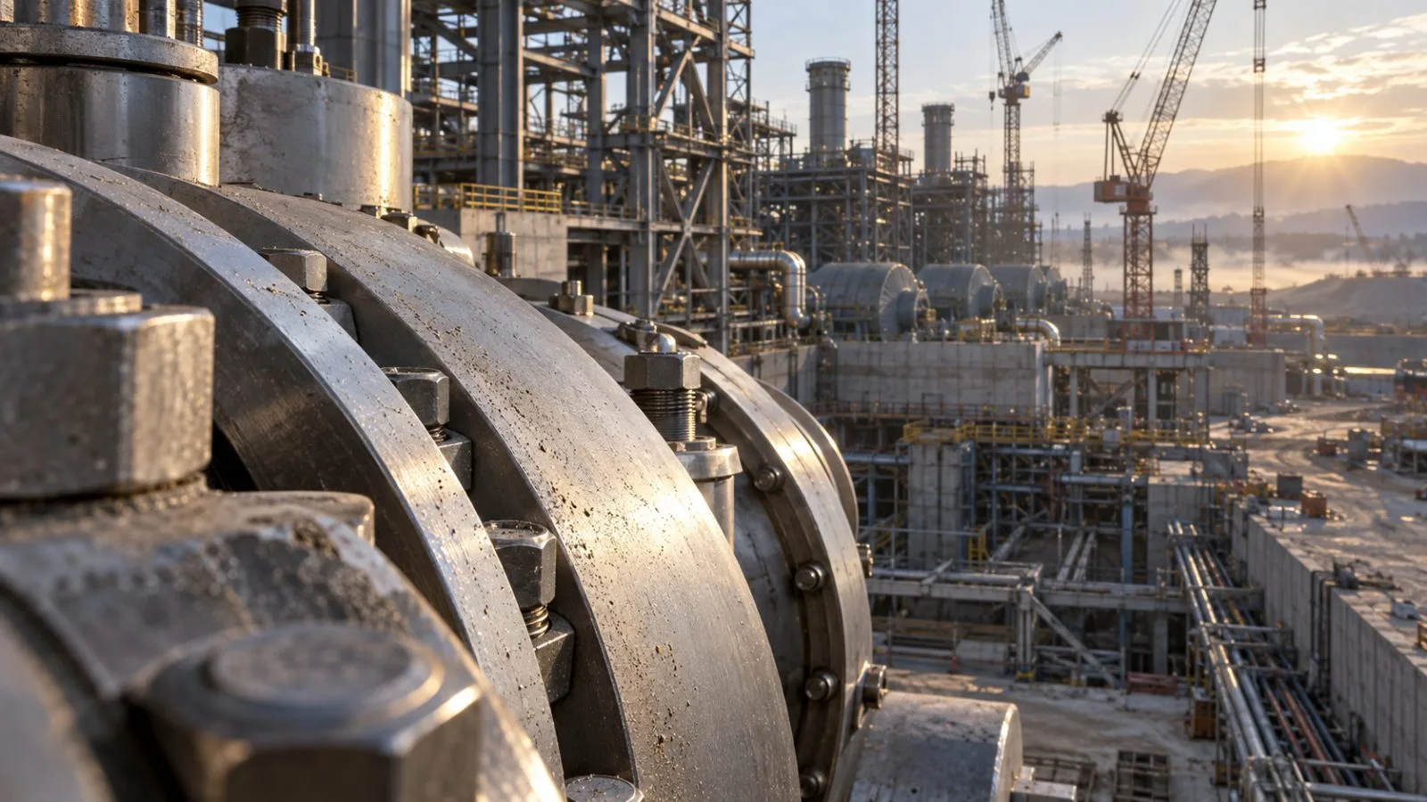 Power-generation equipment stands at an industrial construction site / TokenPost.ai