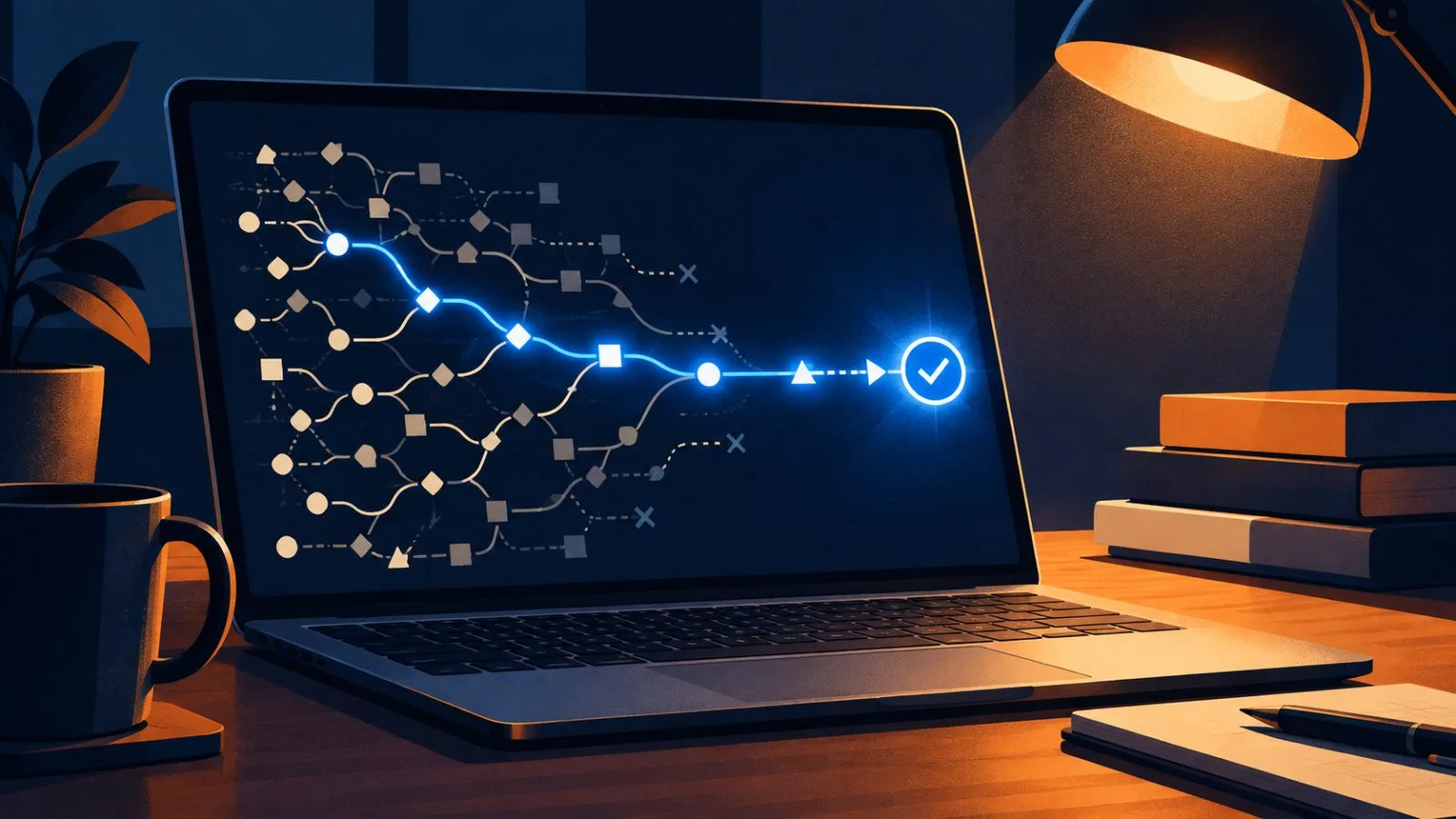 Branching proof paths narrow toward one verification route / TokenPost.ai