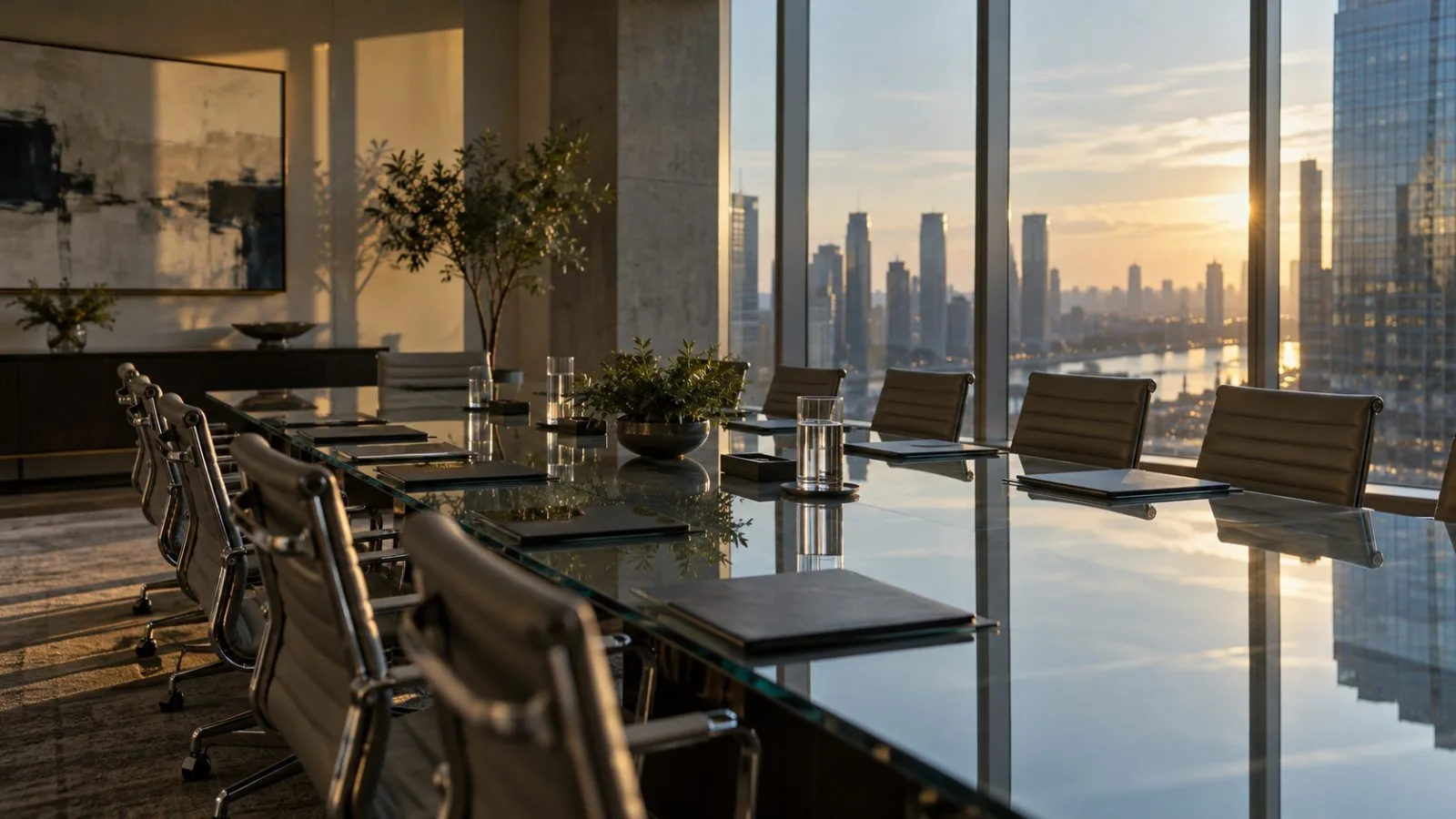 Empty boardroom prepared for a corporate review / TokenPost.ai