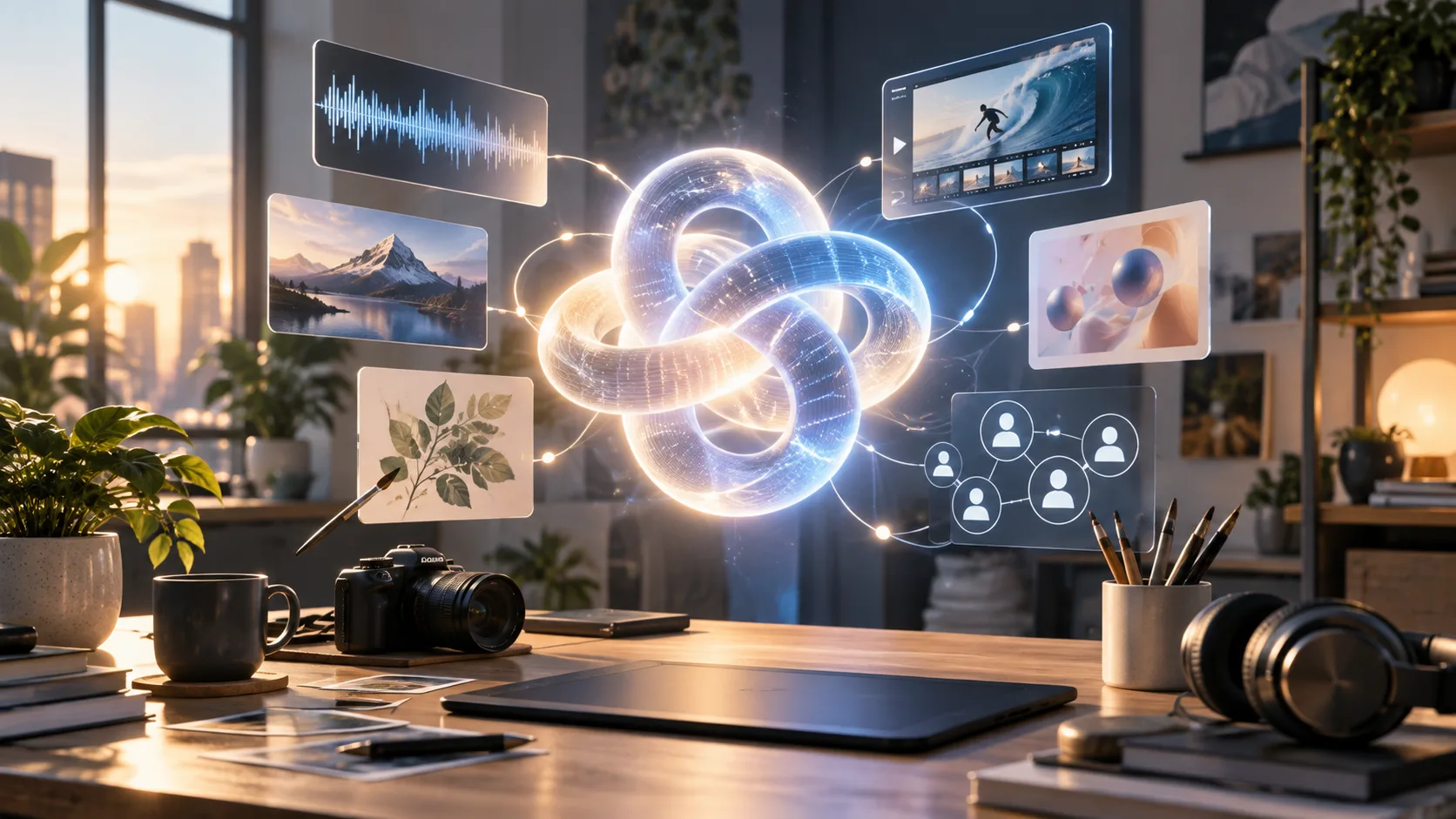 Conceptual illustration of AI tools for creators and their communities. AI-generated image by TokenPost.