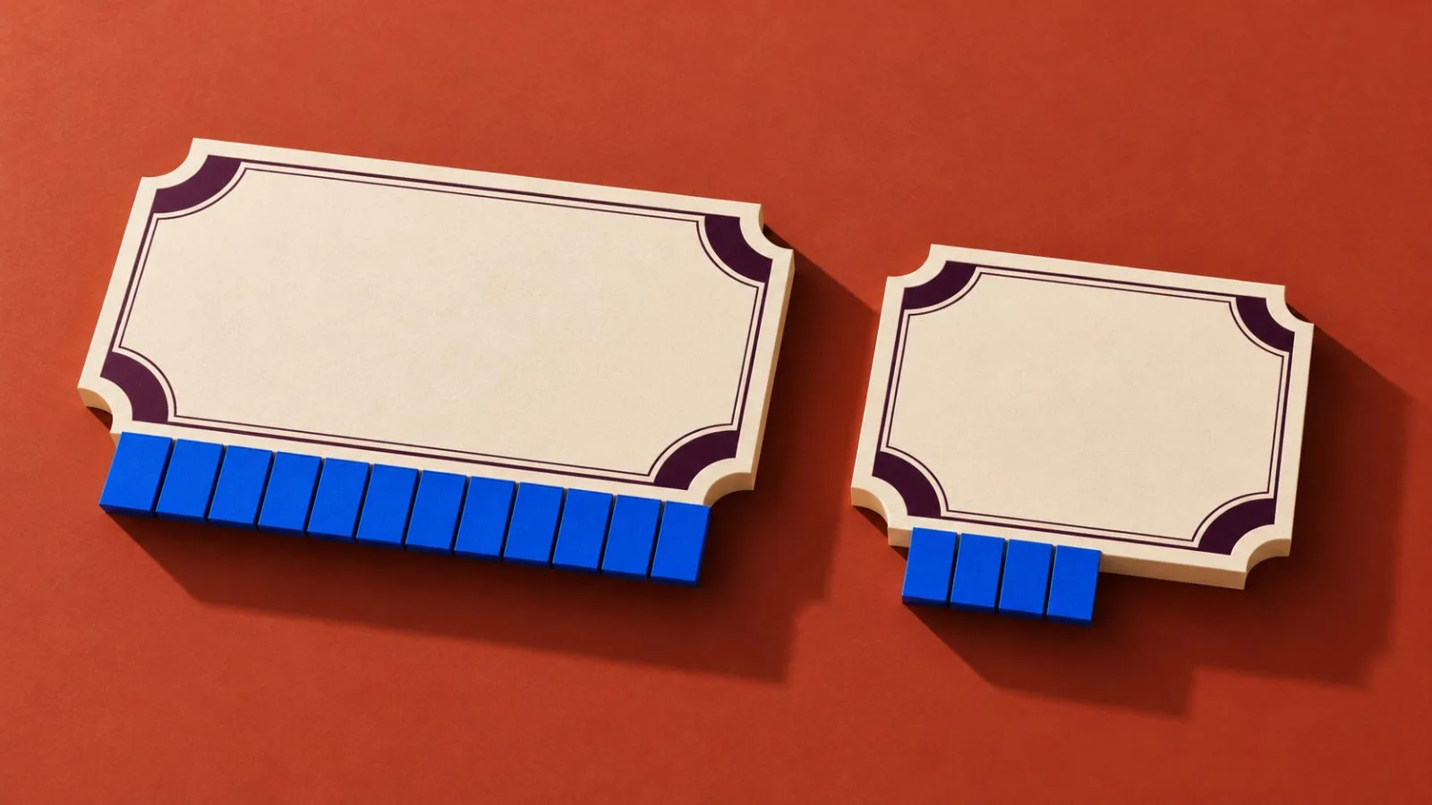 Two blank share plaques show a visibly shorter distribution strip / TokenPost.ai